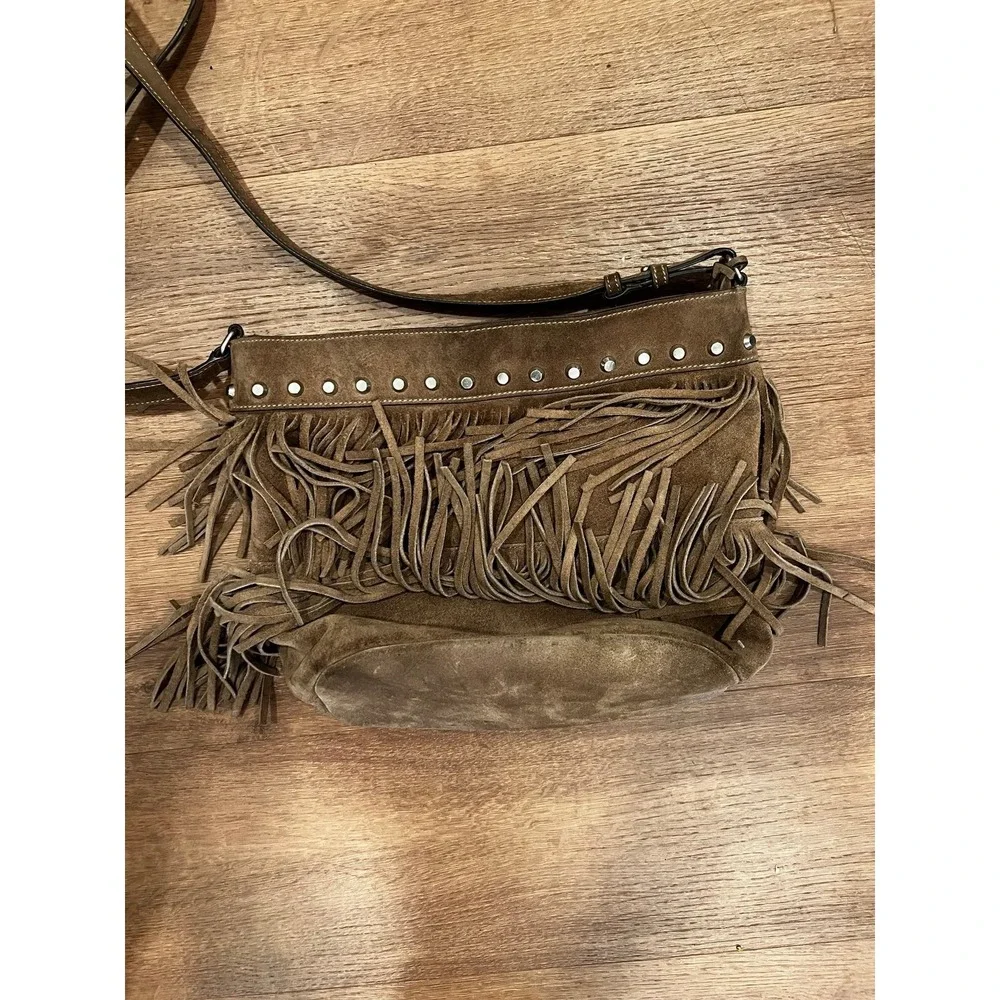 Michael Kors Suede Layered Fringe handbag